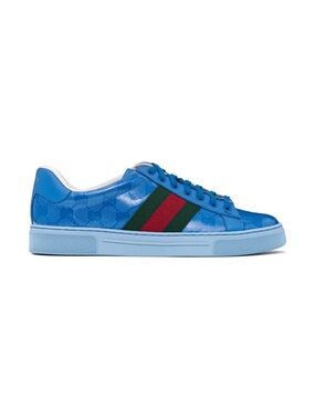 Gucci Ace Blue GG Crystal Canvas Blue